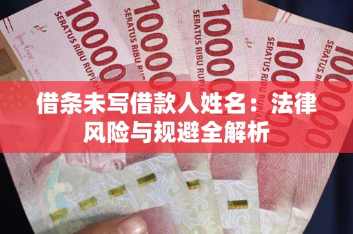 武汉借条未写借款人姓名：法律风险与规避全解析