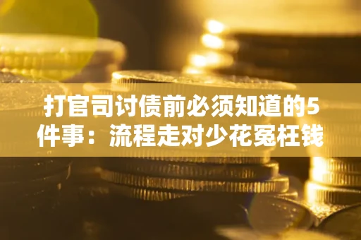 武汉打官司讨债前必须知道的5件事：流程走对少花冤枉钱