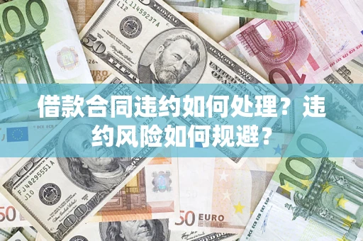 武汉借款合同违约如何处理？违约风险如何规避？
