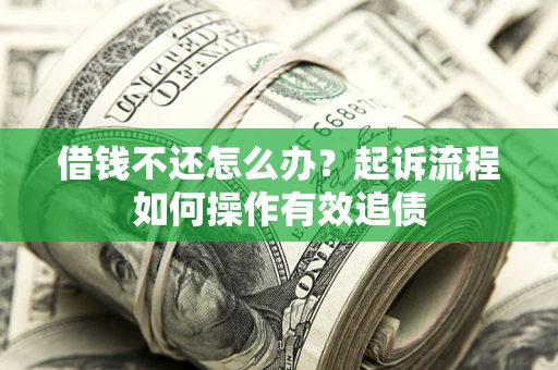武汉借钱不还怎么办？起诉流程如何操作有效追债