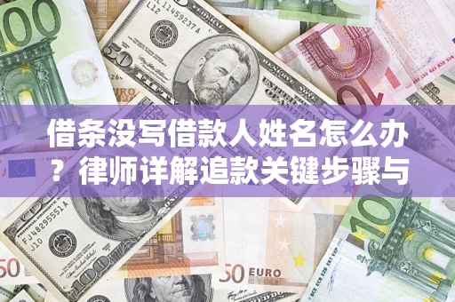 武汉借条没写借款人姓名怎么办？律师详解追款关键步骤与证据链构建